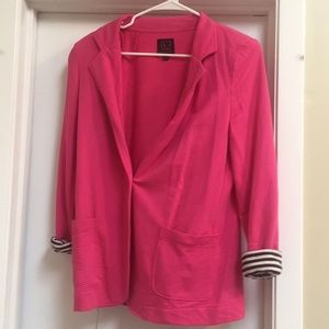 Cute pink blazer with detailed sleeves